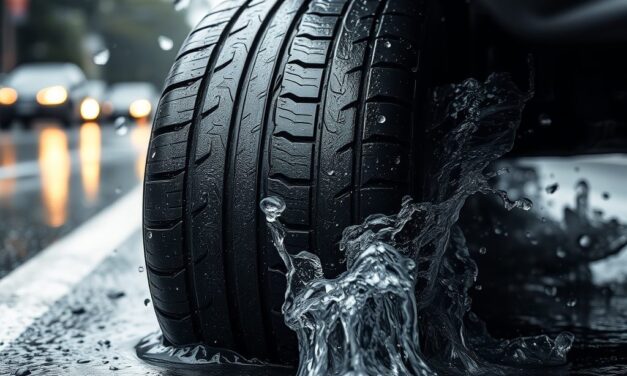 Opony a jazda w deszczu – przyczepność, aquaplaning i droga hamowania oraz jak zareagować